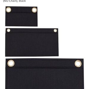 Black Grommet-Trimmed Pouches Set